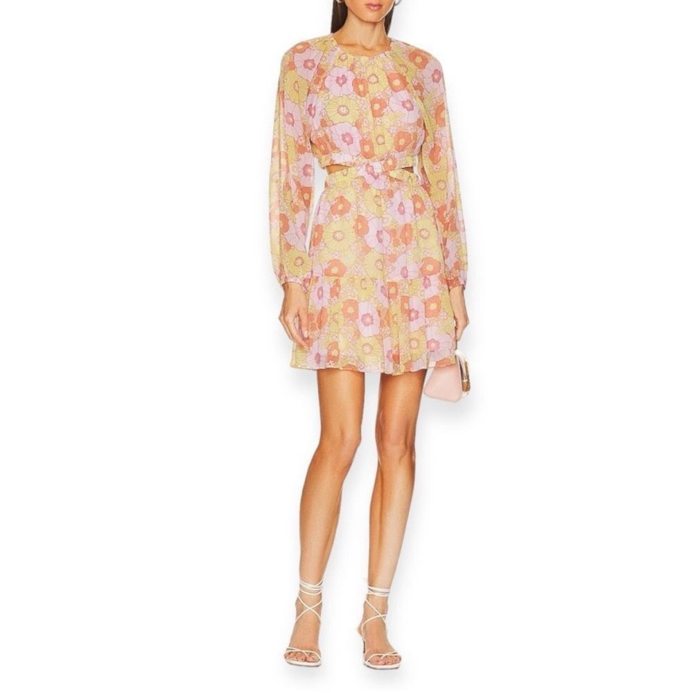 Cadi Floral Cutout Long Sleeve Minidress • Steve Madden